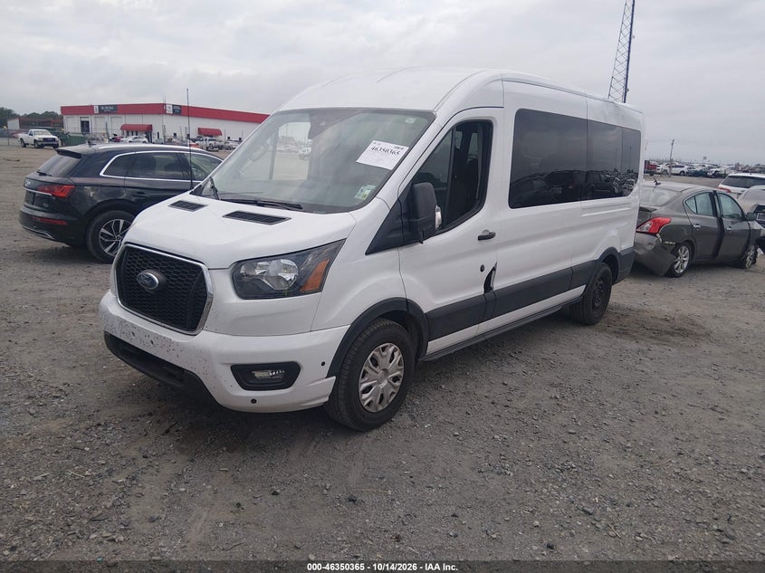Vin: 1fbax2c81ska74164, lot: 46850631, ford transit-350 passenger van xlt 20252