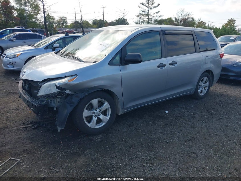 Vin: 5tdzz3dc2hs843788, lot: 46850716, toyota sienna l 7 passenger 20172