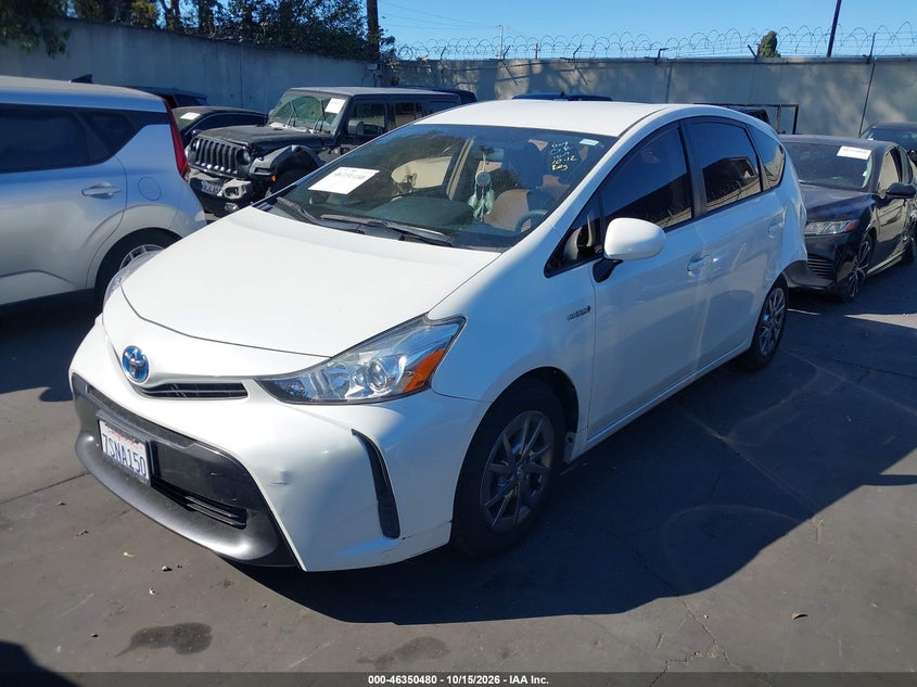 Vin: jtdzn3eu4gj053391, lot: 46850746, toyota prius v two 20162