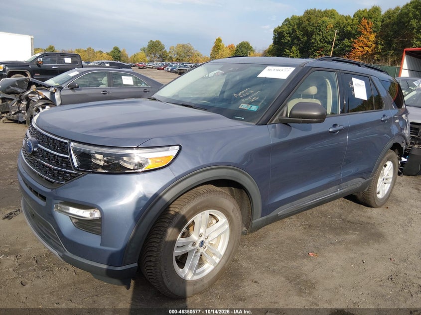 2021 Ford Explorer Xlt, Удар сзади, IAAI, VIN 1FMSK8DH6MGA90541 — фото 2