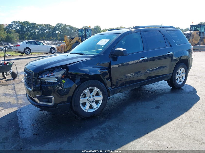 2014 GMC Acadia Sle-1, Левый бок, IAAI, VIN 1GKKRNED1EJ376686 — фото 2