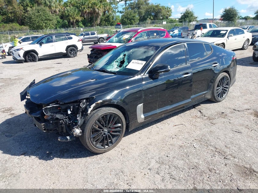 2018 Kia Stinger, Front End, IAAI, VIN KNAE15LA5J6024441 — photo 2