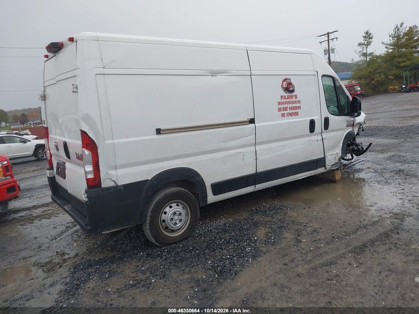Vin: 3c6trvdg5le101500, lot: 46850930, ram promaster 2500 high roof 159 wb 20204