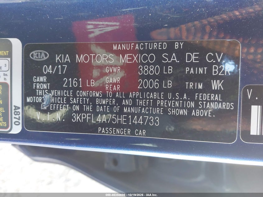 2017 KIA FORTE LX · Фото 9