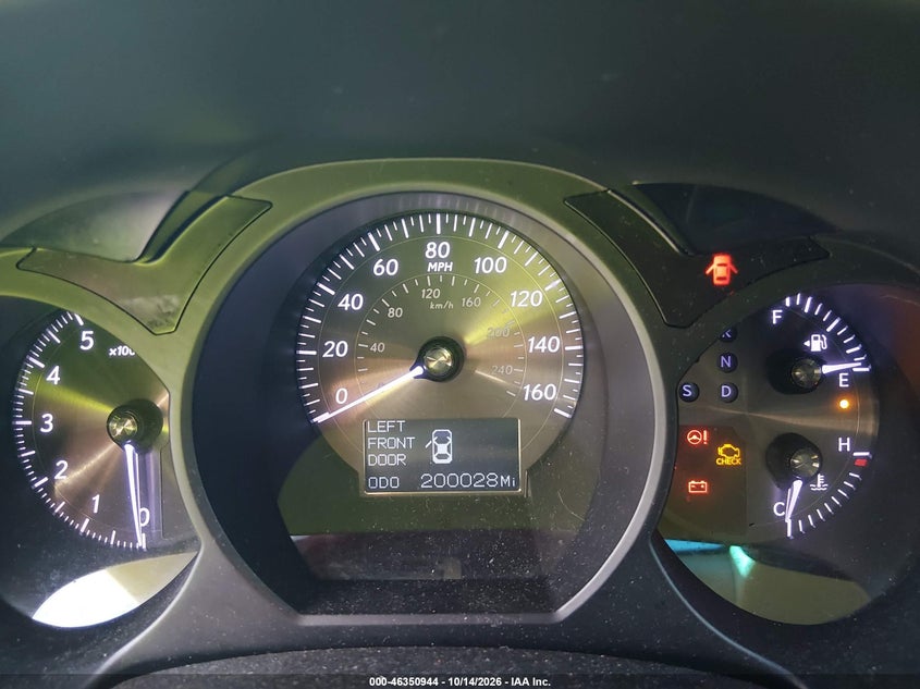 LEXUS GS 350 2010 VIN JTHBE1KS7A0047587