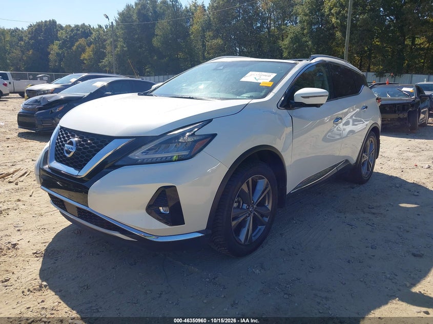 Vin: 5n1az2ms6kn140041, lot: 46851226, nissan murano platinum 20192