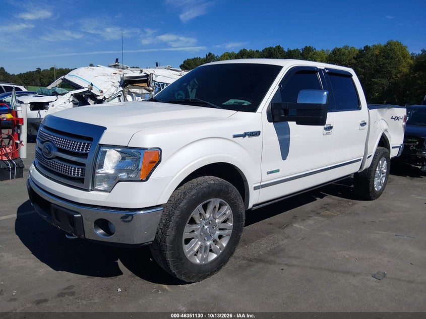 2012 Ford F-150 Platinum, Left Rear, IAAI, VIN 1FTFW1ET4CFC71968 — photo 2