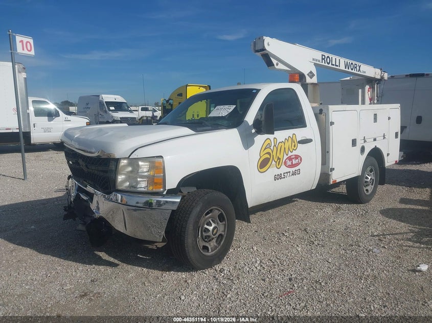 Vin: 1gb0cveg4bf164320, lot: 46851460, chevrolet silverado 2500hd work truck 20112