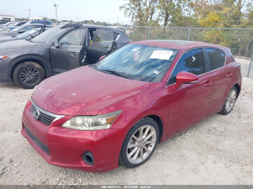 Vin: jthkd5bh6b2029182, lot: 46851489, lexus ct 200h premium 20112
