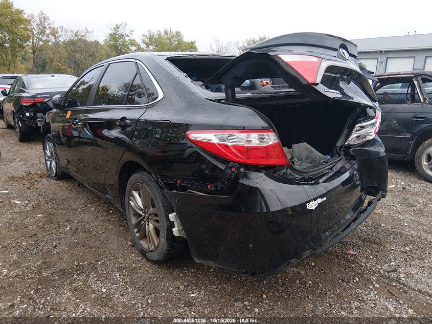Vin: 4t1bf1fk2fu022648, lot: 46851502, toyota camry se 20153