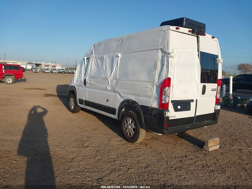 Vin: 3c6lrvbg1te182210, lot: 46851624, ram promaster 1500 slt+   high roof 136 wb 20263