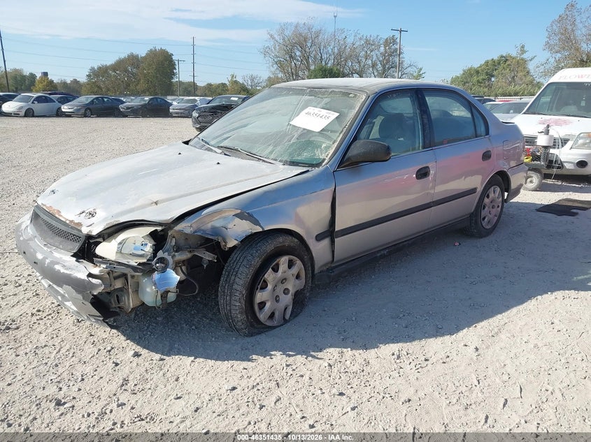 1999 Honda Civic Lx, Front & Rear, IAAI, VIN 1HGEJ6676XL027935 — photo 2