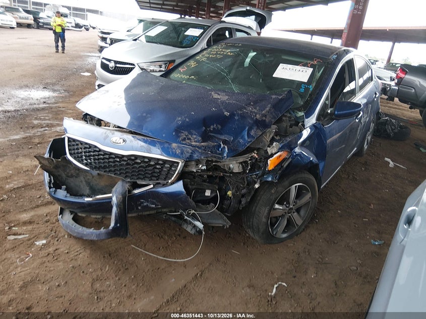 Vin: 3kpfl4a72je225419, lot: 46851708, kia forte s 20182