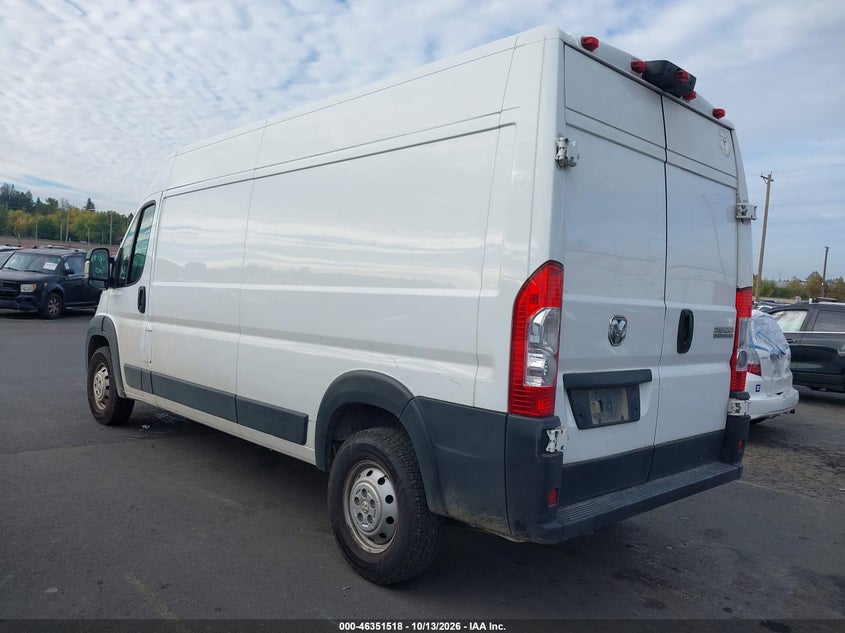 Vin: 3c6lrvdg4pe563763, lot: 46851784, ram promaster 2500 high roof 159 wb 20233