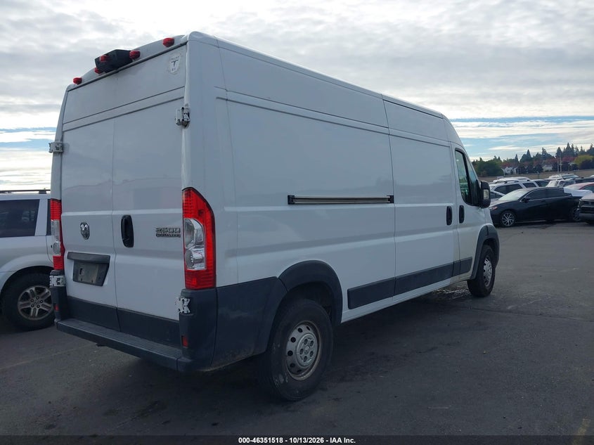 Vin: 3c6lrvdg4pe563763, lot: 46851784, ram promaster 2500 high roof 159 wb 20234