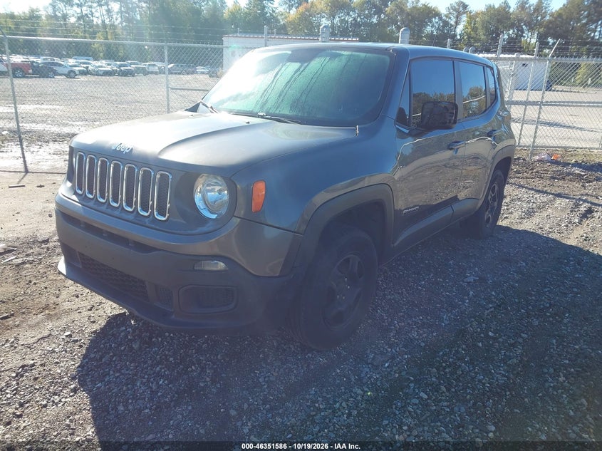 Vin: zaccjbat1gpe29733, lot: 46851852, jeep renegade sport 20162