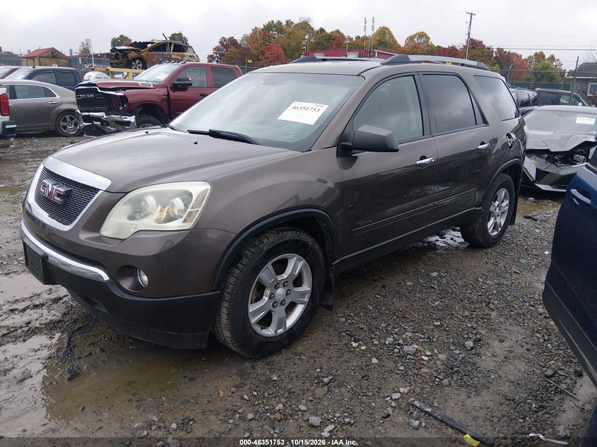 2012 GMC Acadia Sl, Левый зад, IAAI, VIN 1GKKVNED5CJ194112 — фото 2