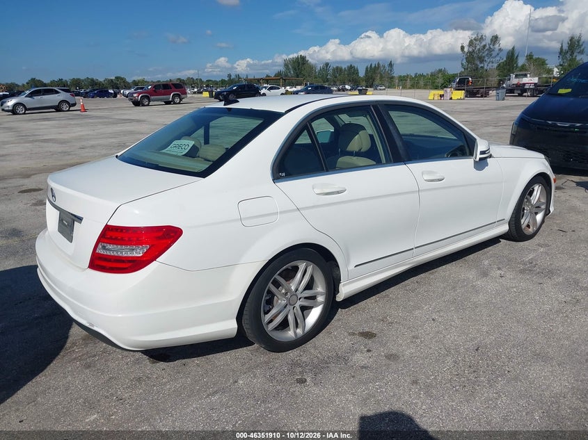 Vin: wddgf4hb1dr266970, lot: 46852176, mercedes-benz c 250 sport 20134
