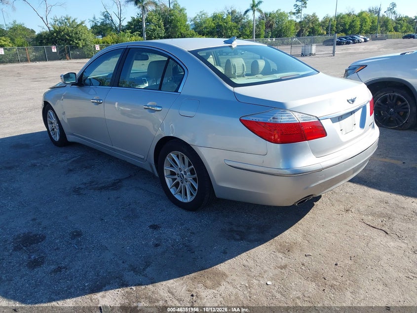 Vin: kmhgc4dexbu130426, lot: 46852222, hyundai genesis 3.8 20113