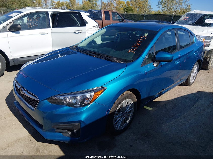 2018 Subaru Impreza 2.0I Premium, Rear, IAAI, VIN 4S3GKAD68J3618938 — photo 2