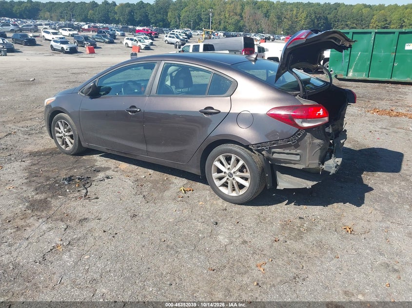 Vin: 3kpfl4a76he019594, lot: 46852305, kia forte lx 20173