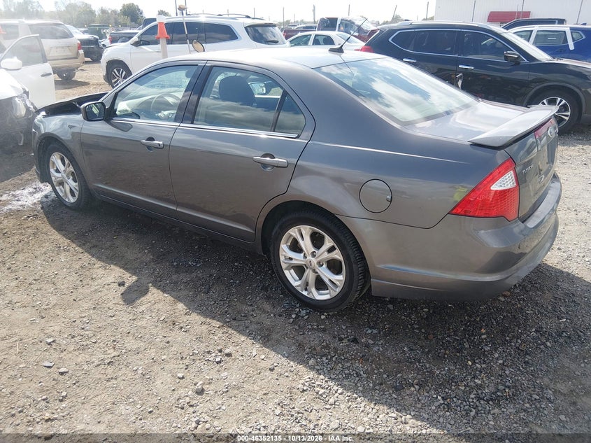 Vin: 3fahp0ha2cr156465, lot: 46852401, ford fusion se 20123
