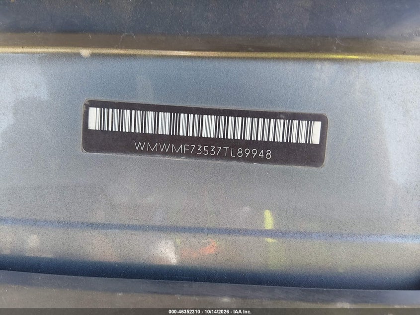MINI COOPER S 2007 VIN WMWMF73537TL89948
