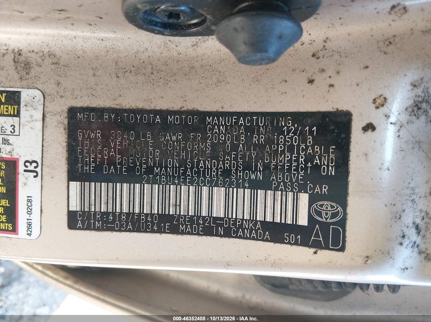 2012 TOYOTA COROLLA LE · Фото 9