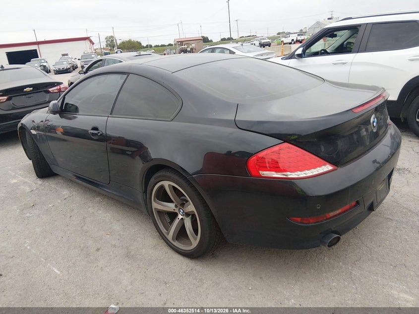 Vin: wbaea5c58acv92879, lot: 46852780, bmw 650i 20103