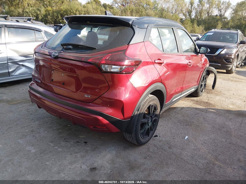 Vin: 3n1cp5dv4rl534942, lot: 46853016, nissan kicks sr xtronic cvt 20244