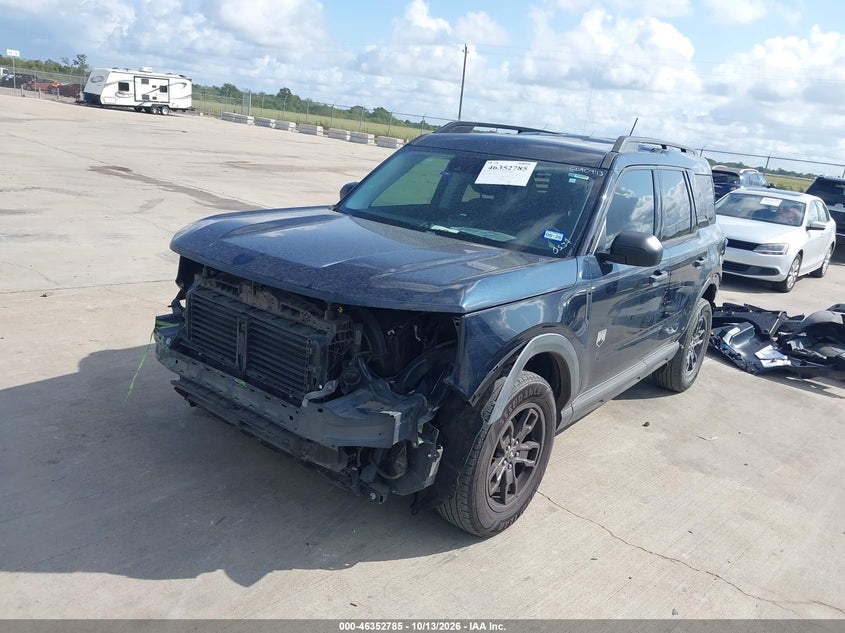 Vin: 3fmcr9b62mrb20537, lot: 46853051, ford bronco sport big bend 20212
