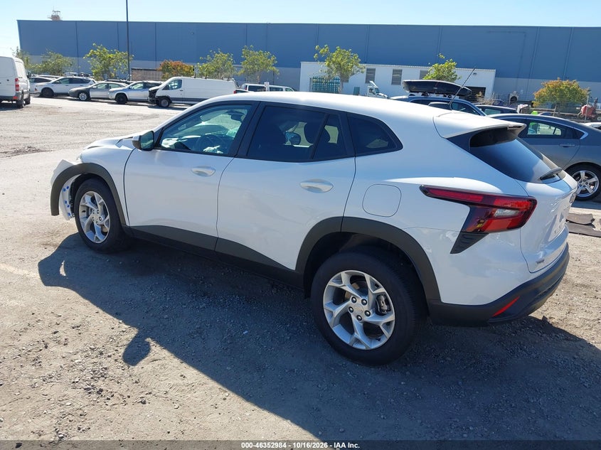Vin: kl77lfep9tc195904, lot: 46853250, chevrolet trax fwd ls 20263