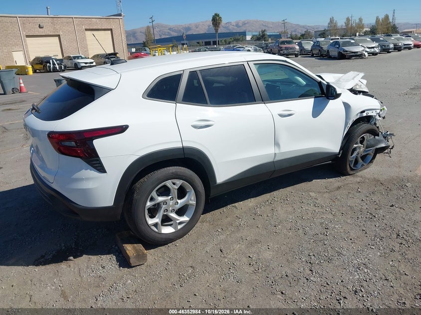 Vin: kl77lfep9tc195904, lot: 46853250, chevrolet trax fwd ls 20264