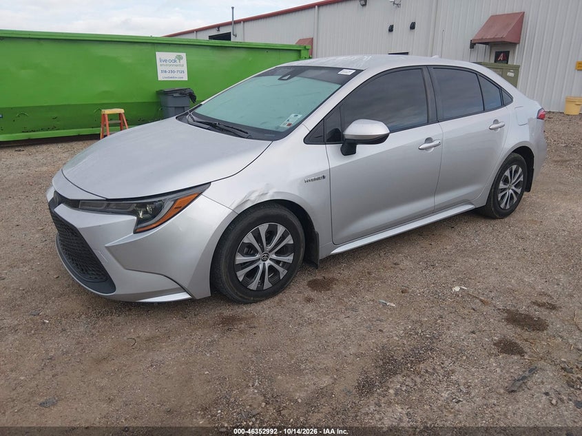 2021 Toyota Corolla Hybrid Le, Right Side, IAAI, VIN JTDEAMDE8MJ010629 — photo 2