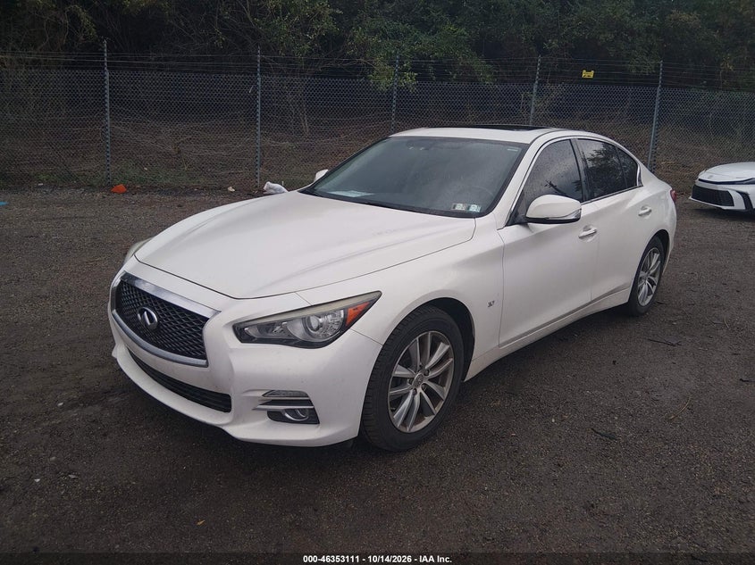 Vin: jn1bv7ar0fm394202, lot: 46853377, infiniti q50 premium 20152