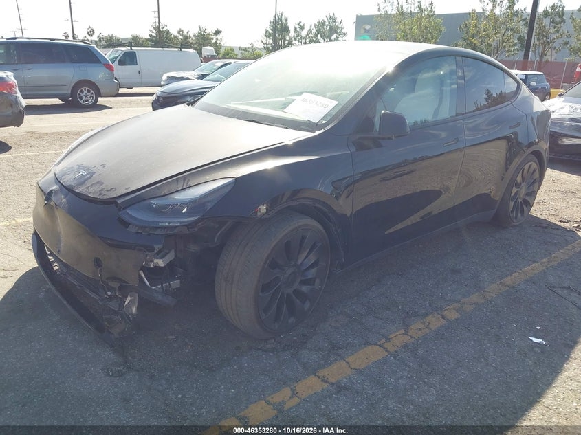 Vin: 7saygdef1pf914520, lot: 46853546, tesla model y performance dual motor all-wheel drive 20232