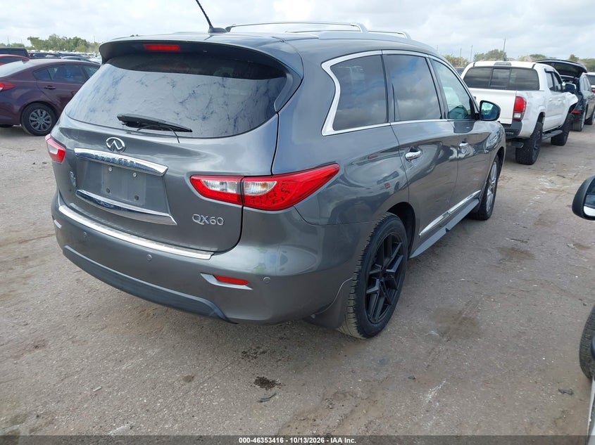 Vin: 5n1al0mnxfc553596, lot: 46853682, infiniti qx60 20154
