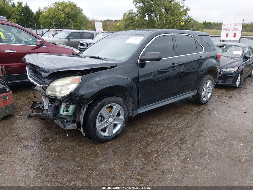 2016 Chevrolet Equinox Ls, Front End, IAAI, VIN 2GNALBEK3G1171574 — photo 2
