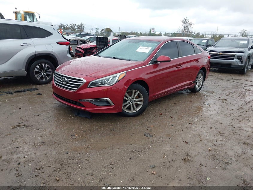 Vin: 5npe24af5fh003692, lot: 46853796, hyundai sonata se 20152