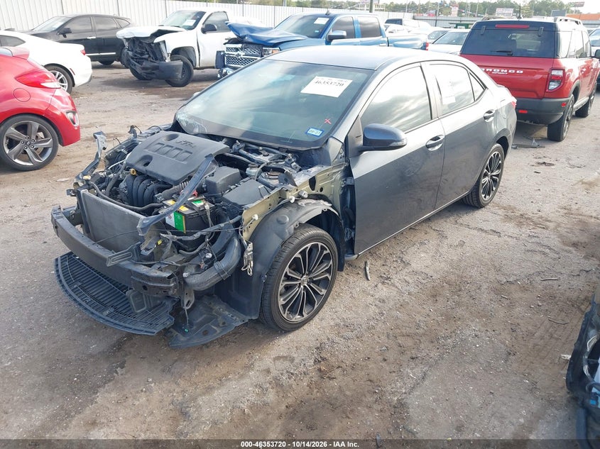 2015 Toyota Corolla S Plus, Удар спереди, IAAI, VIN 5YFBURHE5FP320060 — фото 2