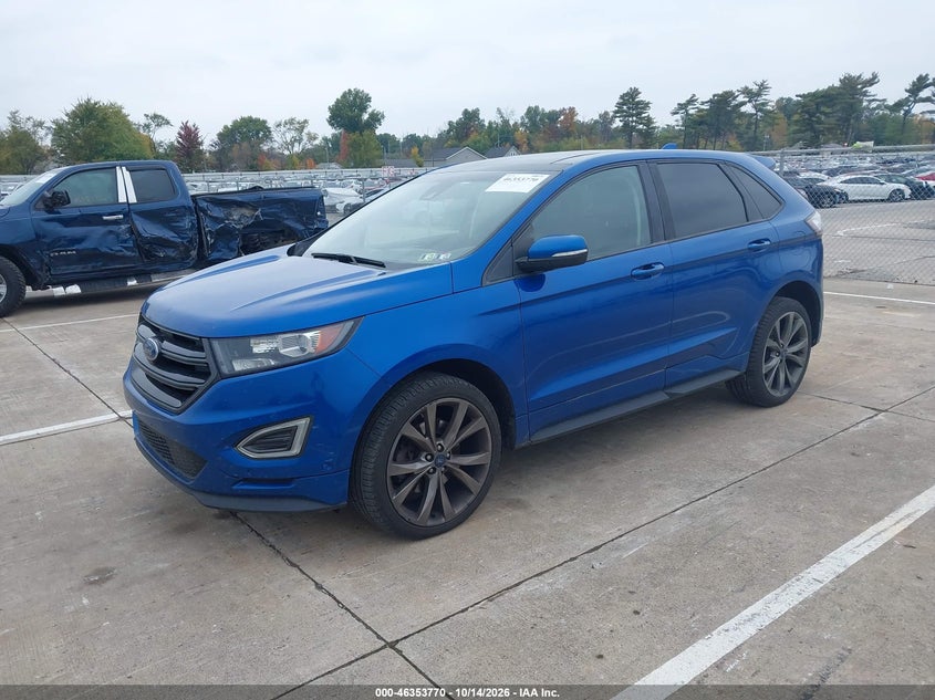 Vin: 2fmpk4apxjbb09394, lot: 46854036, ford edge sport 20182