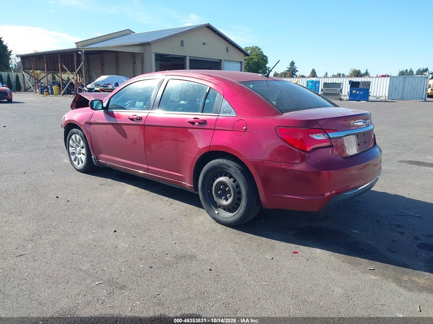 Vin: 1c3bc4fb0bn593188, lot: 46854094, chrysler 200 lx 20113