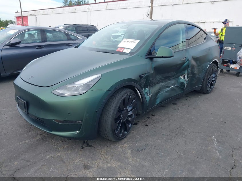Vin: 7saygdef3nf572601, lot: 46854141, tesla model y performance dual motor all-wheel drive 20222