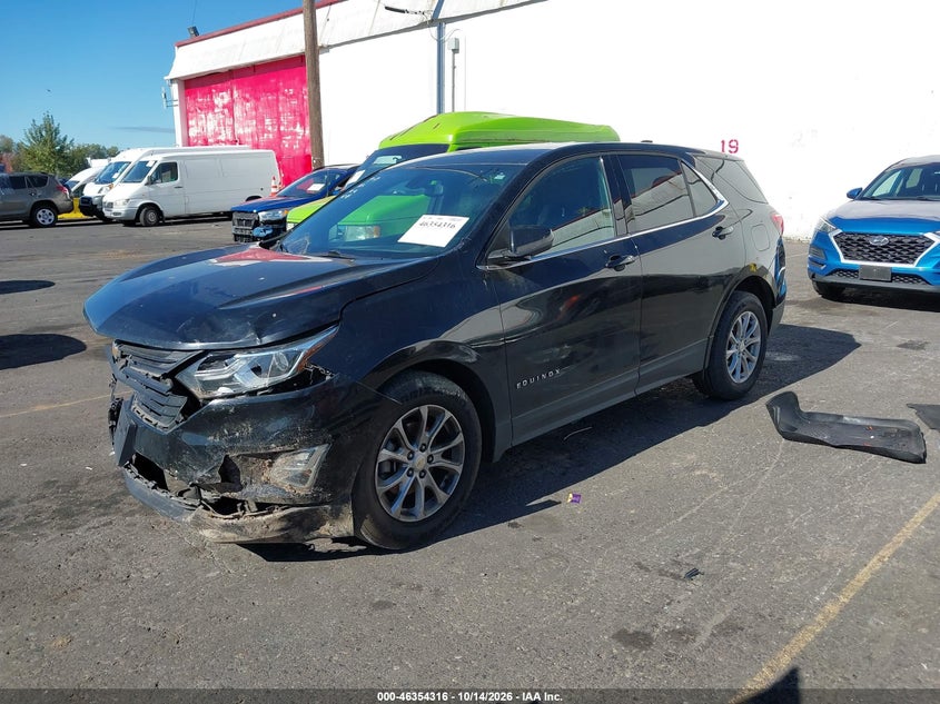 2018 Chevrolet Equinox Lt, Удар спереди, IAAI, VIN 2GNAXSEV7J6234068 — фото 2