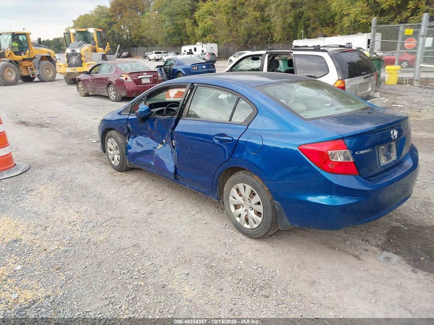 Vin: 19xfb2f56ce302634, lot: 46854663, honda civic lx 20123