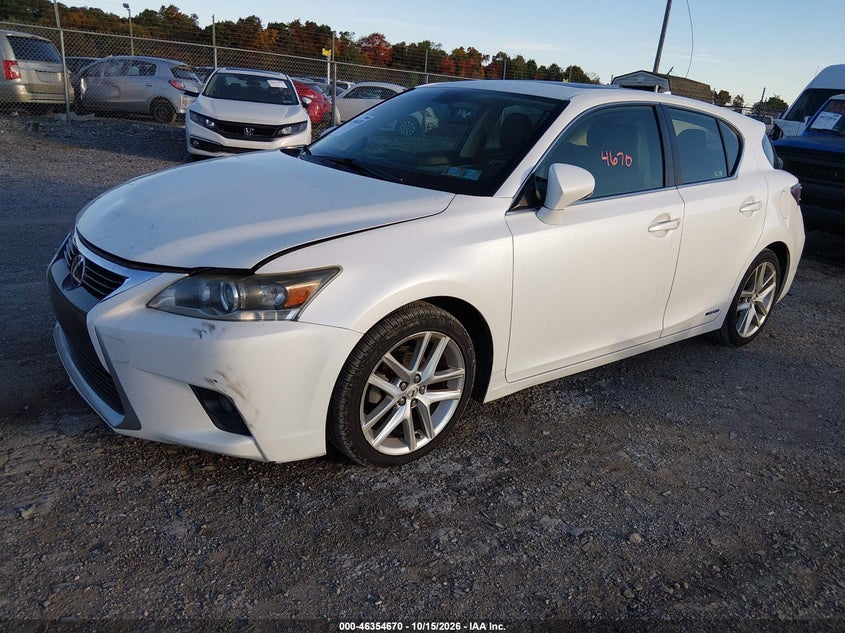 Vin: jthkd5bh1e2191810, lot: 46854935, lexus ct 200h 20142