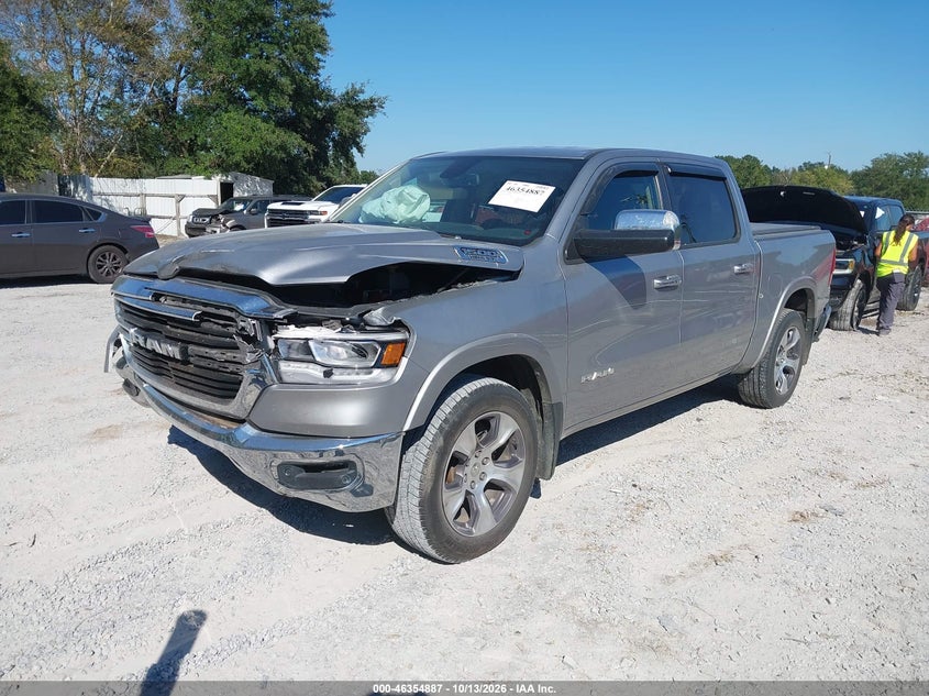 Vin: 1c6srfjt8kn755825, lot: 46855153, ram 1500 laramie  4x4 5'7 box 20192