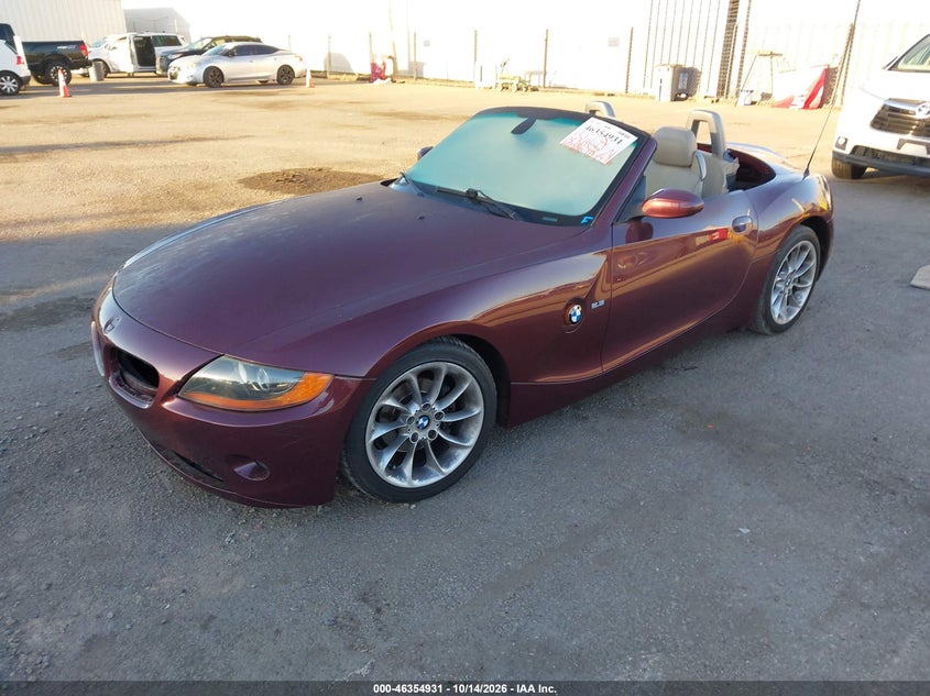 2003 BMW Z4 2.5I, Невідомо, IAAI, VIN 4USBT33463LS47505 — фото 2