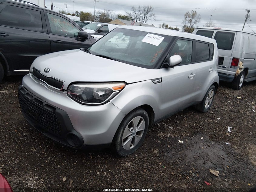 Vin: kndjn2a25f7763908, lot: 46855231, kia soul 20152