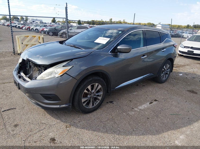 Vin: 5n1az2mh9gn147030, lot: 46855267, nissan murano s 20162